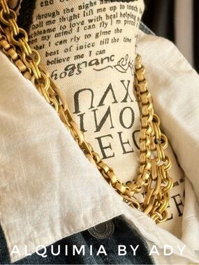 LAYERED AND CHUNKY +Gold Multi-Chain Statement Necklace